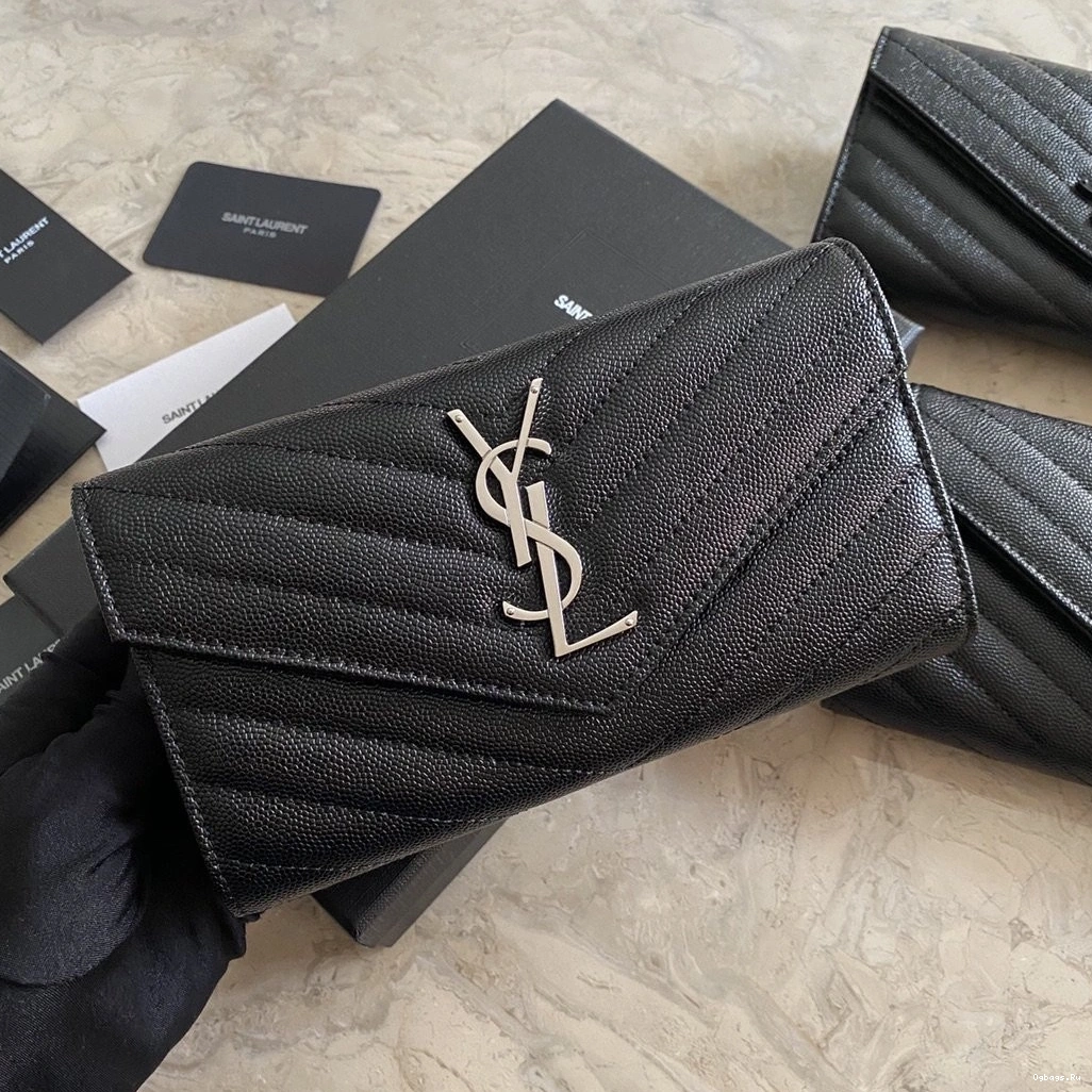 YSL LARGE MONOGRAM FLAP WALLET 0716